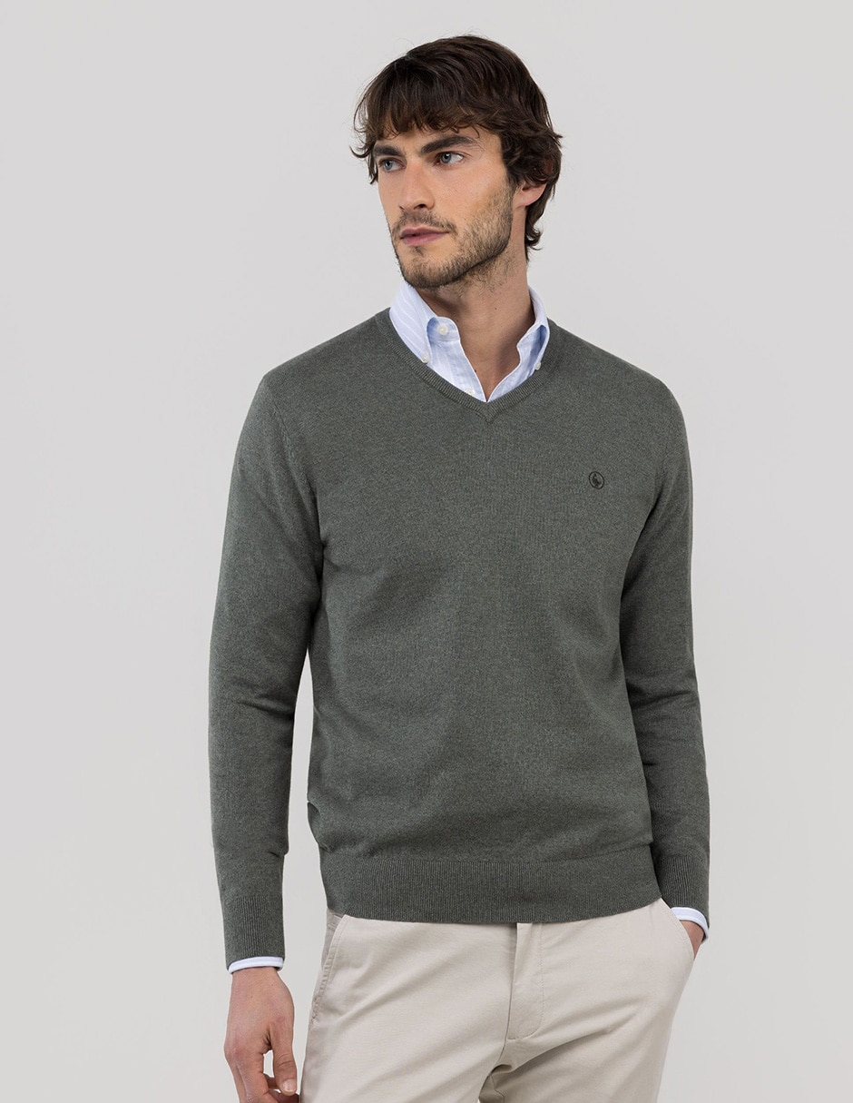Suéter cuello v para hombre Suéter cuello v para hombre