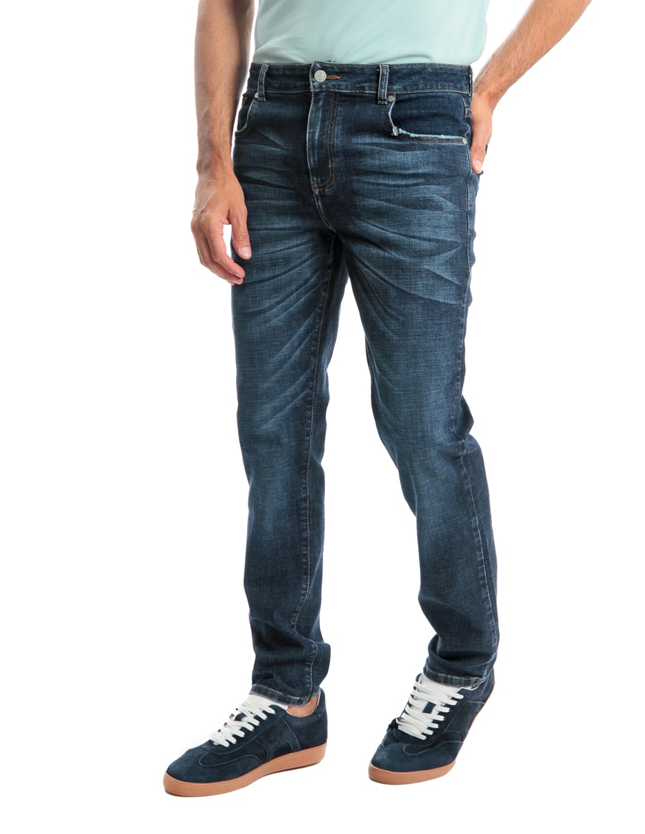 Jeans slim lavado medio para hombre 5