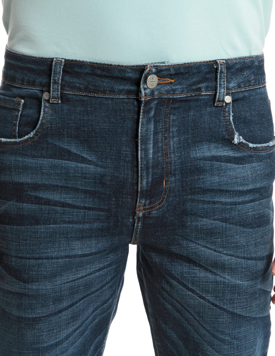 Jeans slim lavado medio para hombre 4