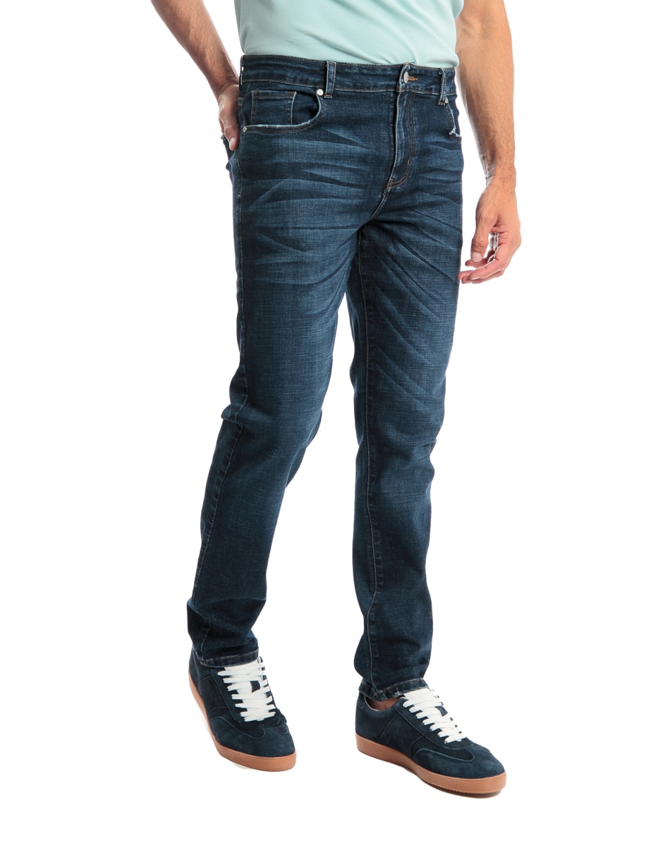 Jeans slim lavado medio para hombre 3