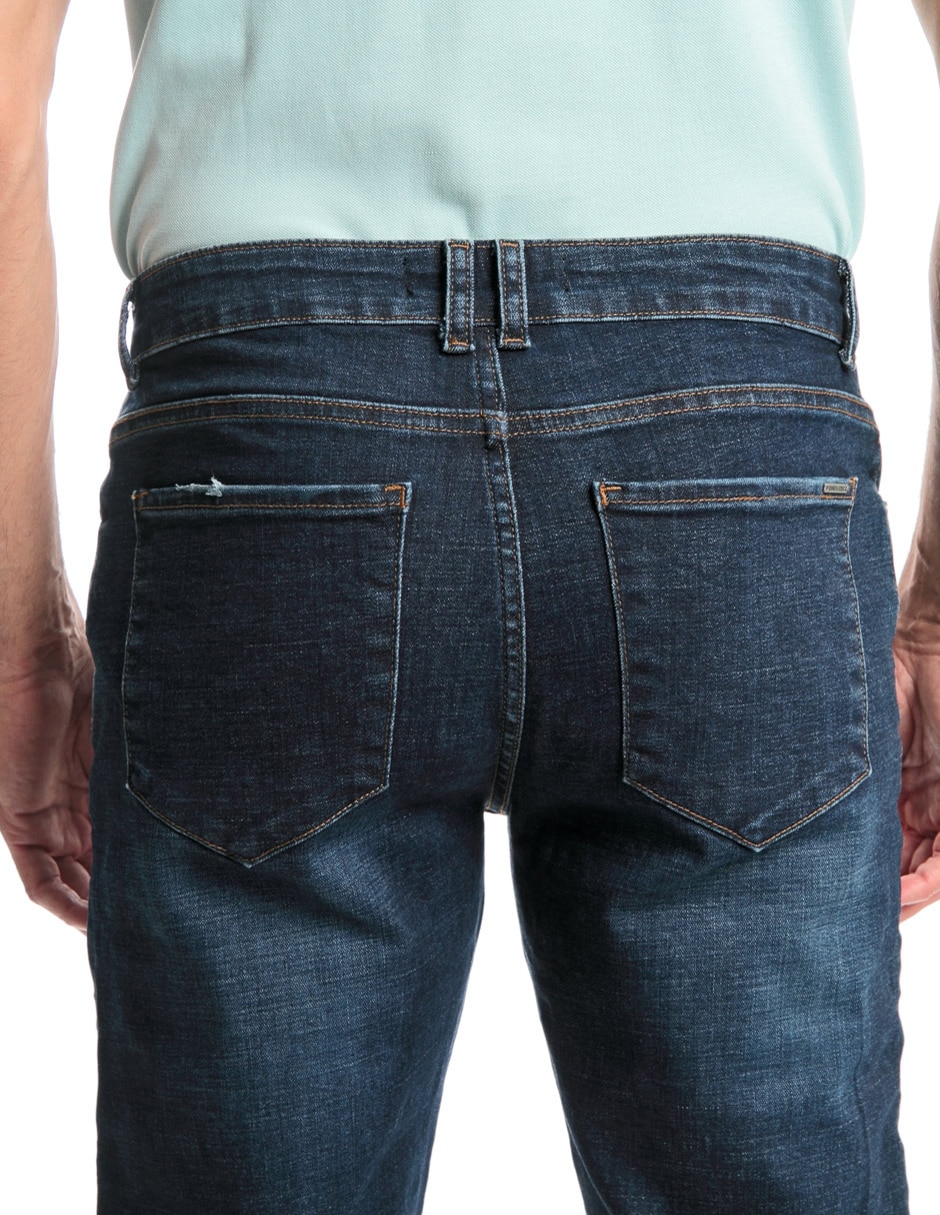 Jeans slim lavado medio para hombre 2
