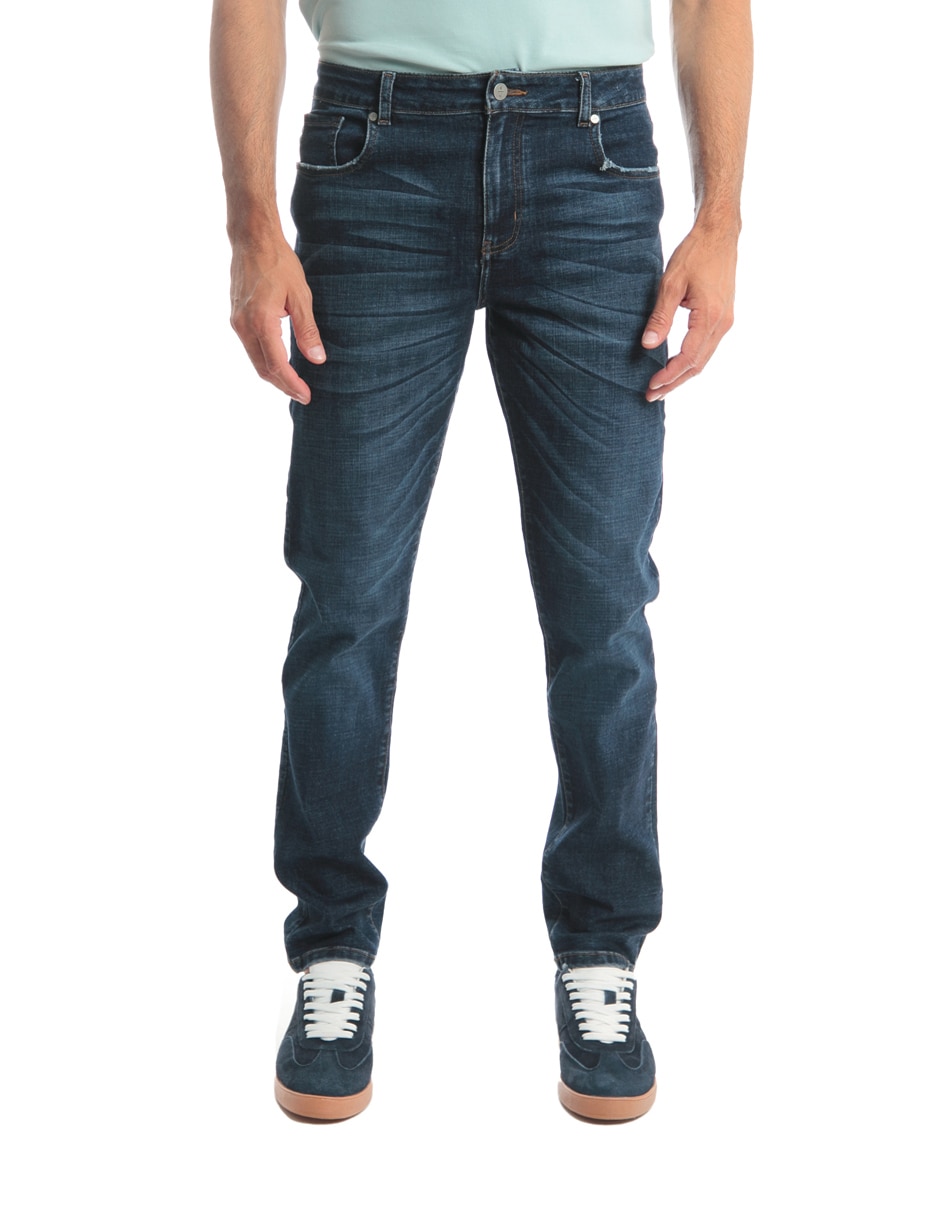 Jeans slim lavado medio para hombre 6