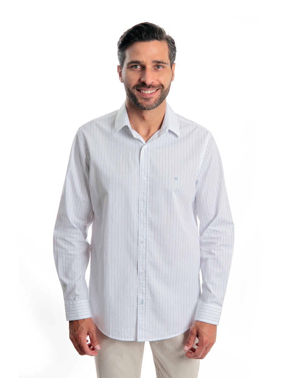 Camisa casual de algodón manga larga para hombre Camisa casual de algodón manga larga para hombre