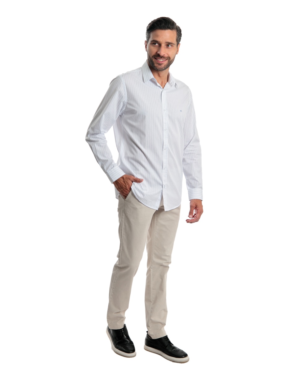 Camisa casual de algodón manga larga para hombre 5