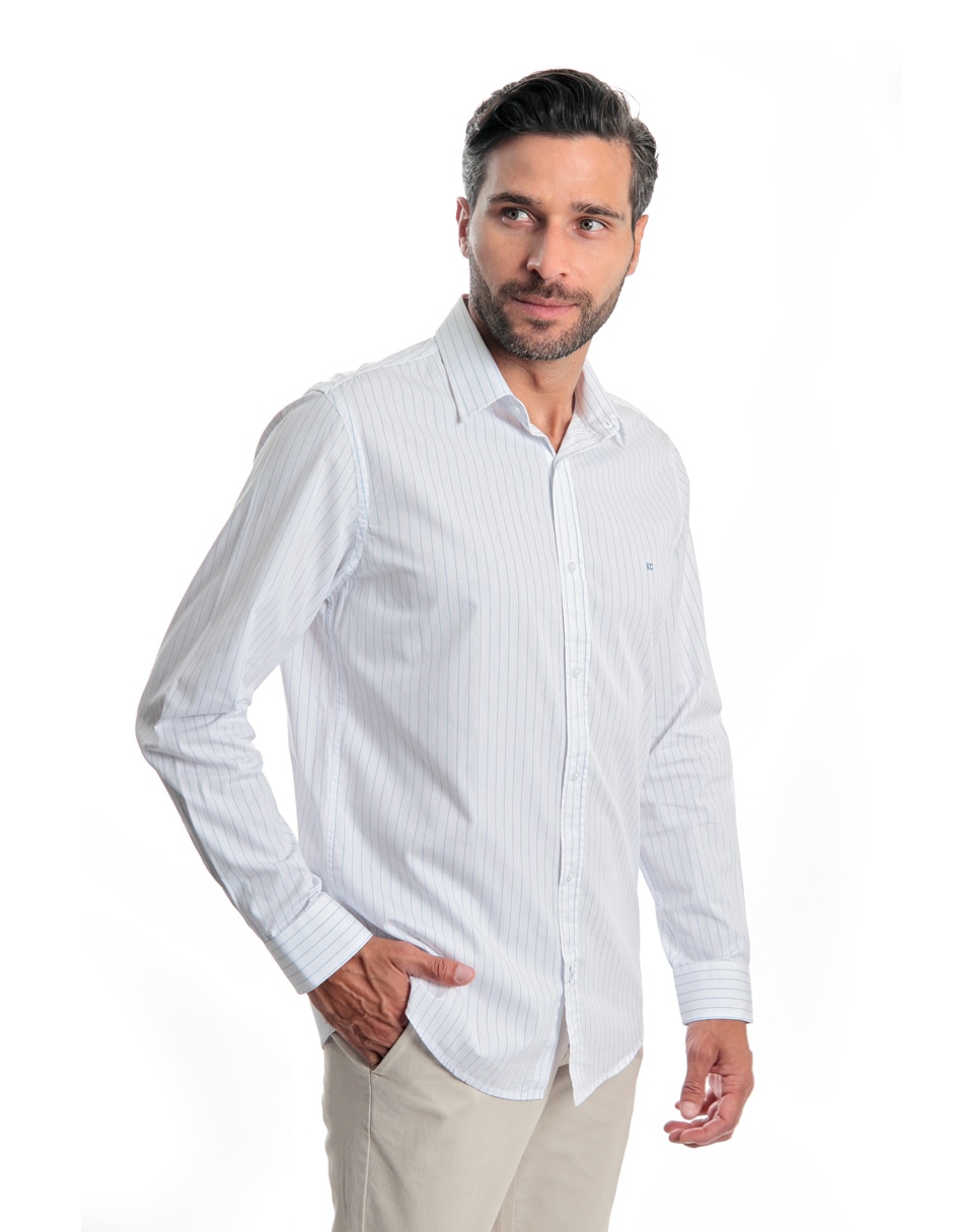 Camisa casual de algodón manga larga para hombre 3