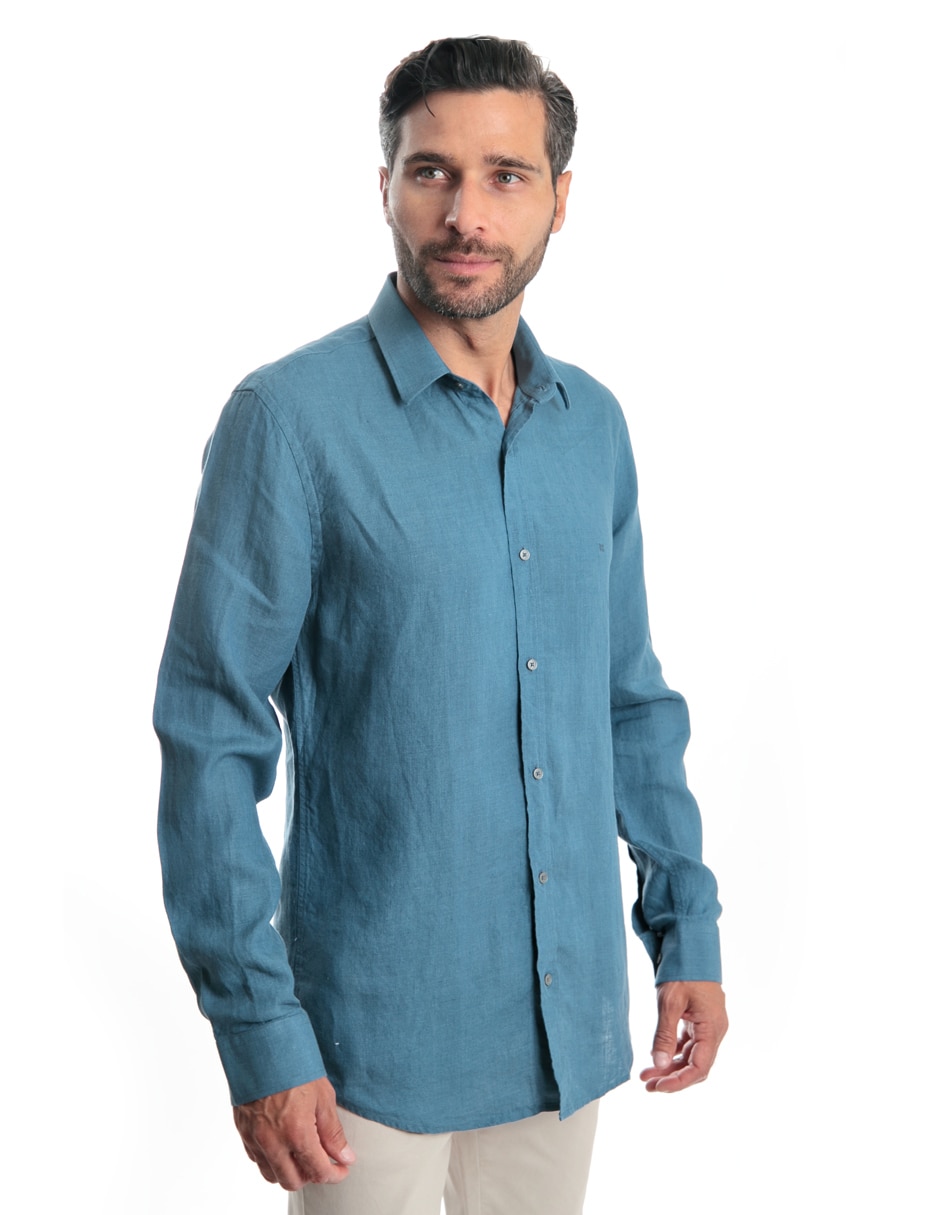 Camisa casual manga corta para hombre