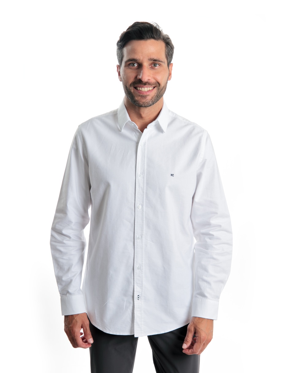 Camisa casual de algodón manga larga para hombre Camisa casual de algodón manga larga para hombre