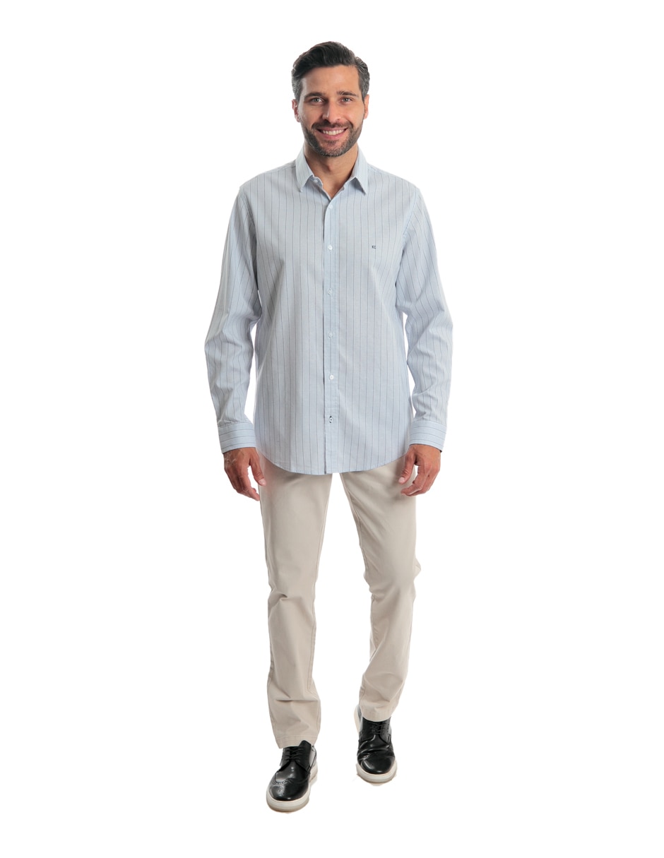 Camisa casual de algodón manga larga para hombre 2