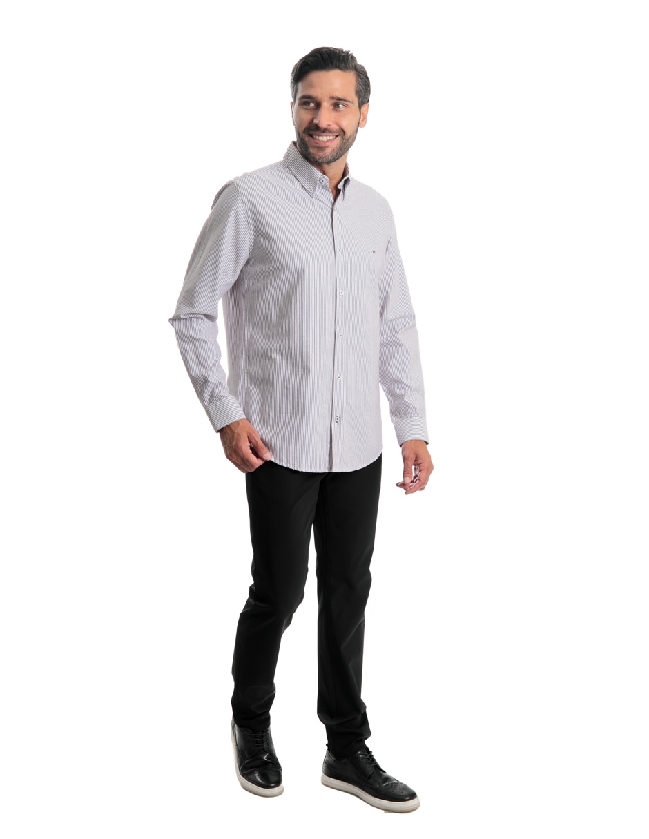 Camisa casual manga larga para hombre 2