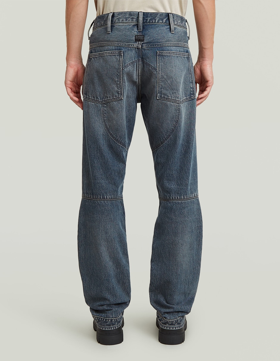 Jeans straight lavado deslavado para hombre 2