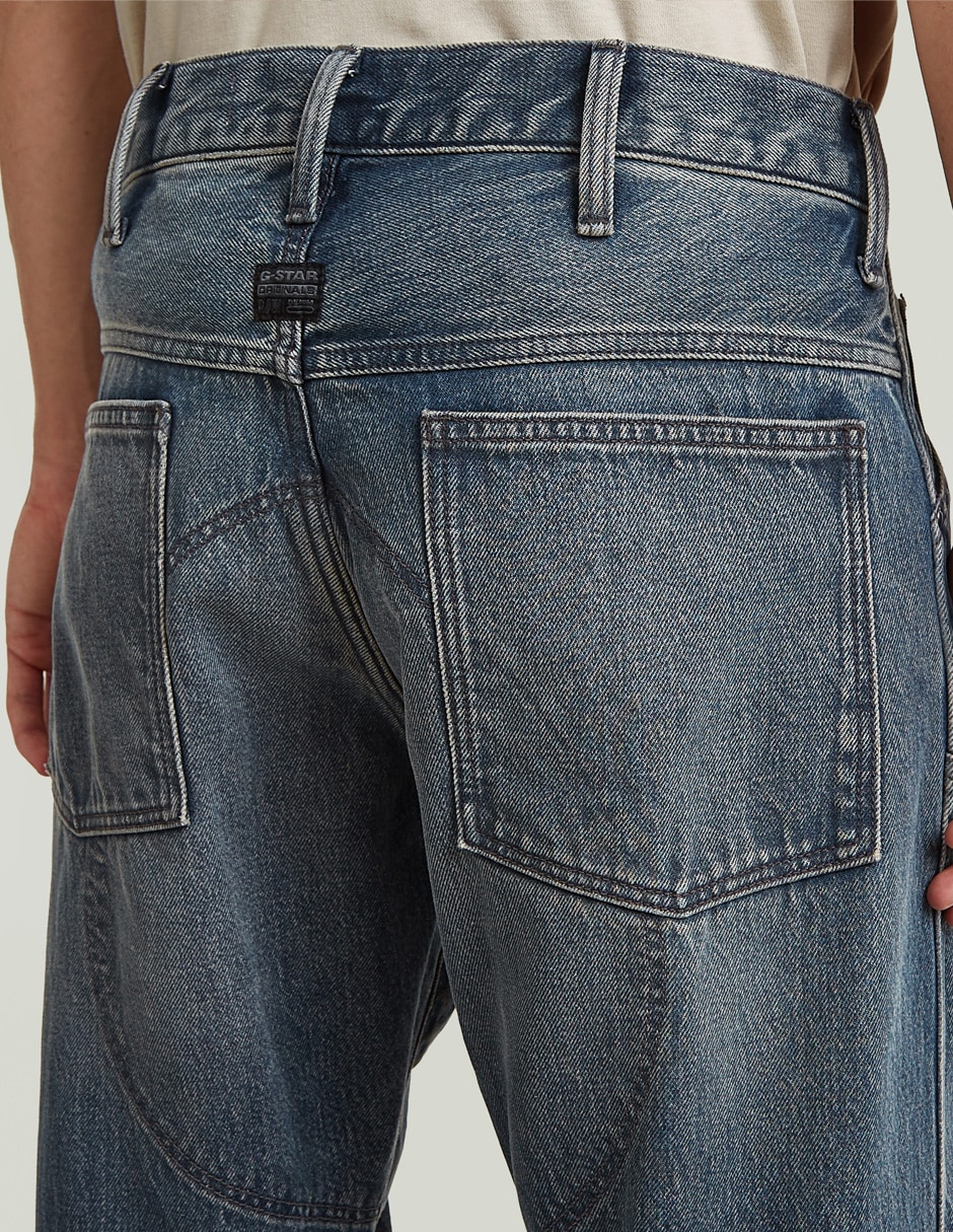 Jeans straight lavado deslavado para hombre 3
