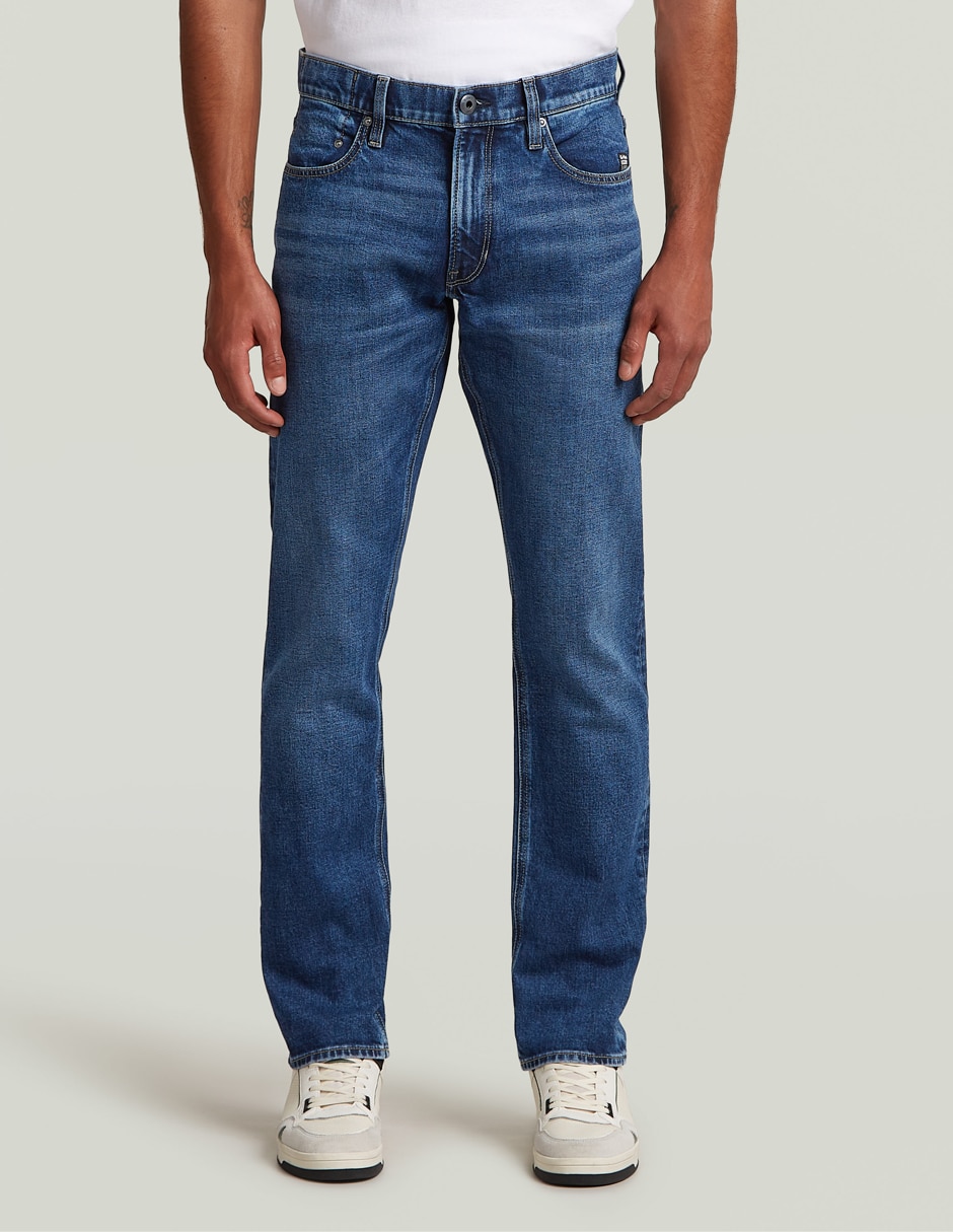 Jeans straight deslavado para hombre