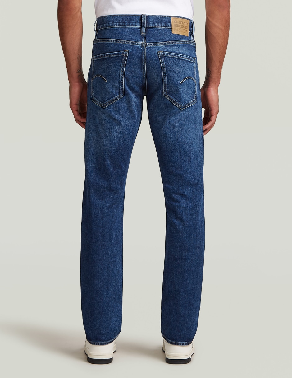 Jeans straight deslavado para hombre 2