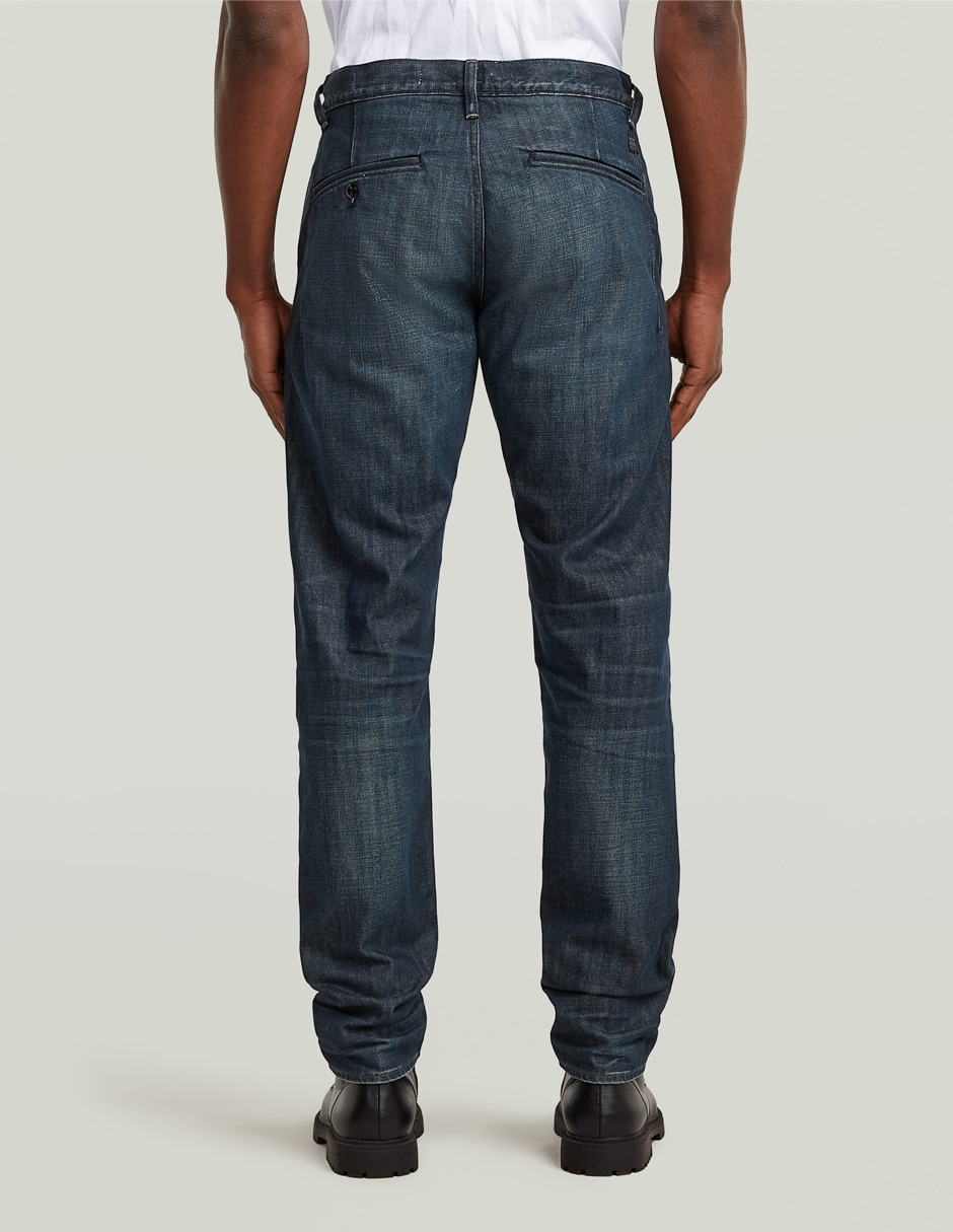 Jeans straight lavado deslavado para hombre 2