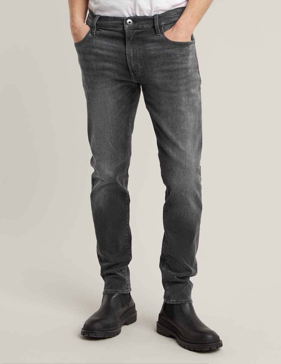 Jeans slim deslavado para hombre