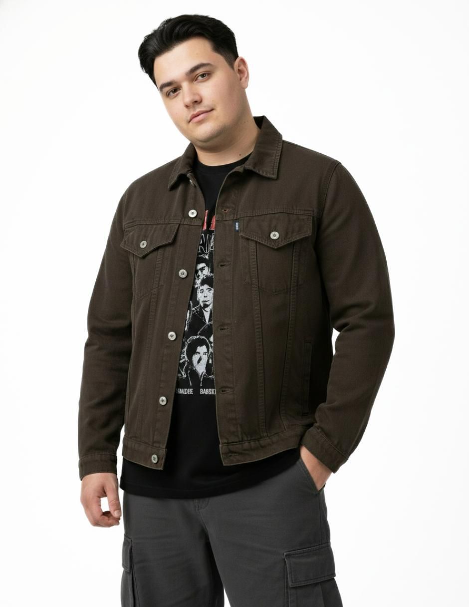 Chamarra denim de mezclilla con bolsillos para hombre 3