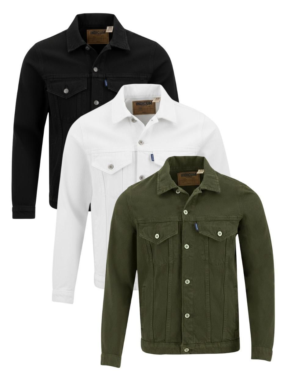 Set chamarra denim de mezclilla con bolsillos para hombre Set chamarra denim de mezclilla con bolsillos para hombre