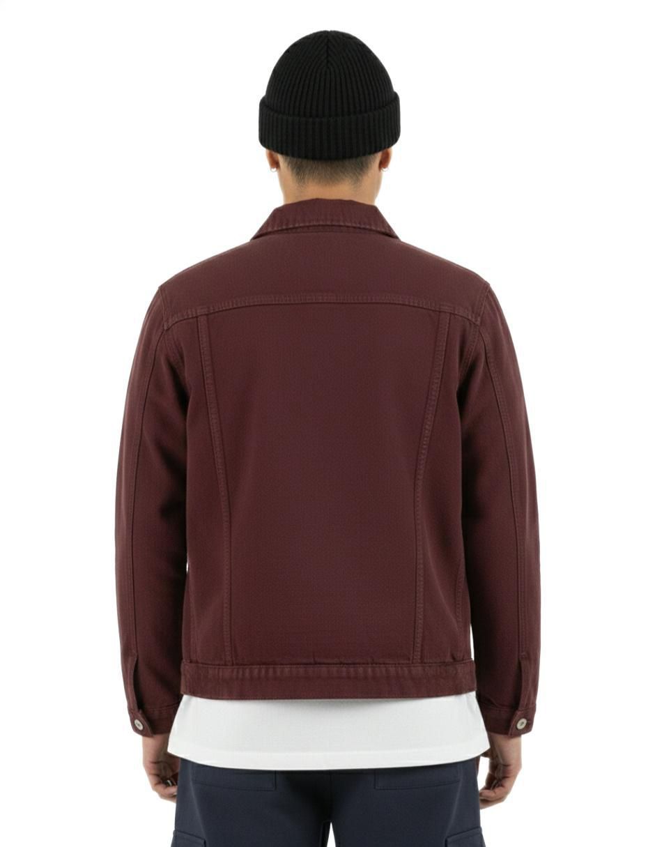Chamarra denim de mezclilla con bolsillos para hombre 5