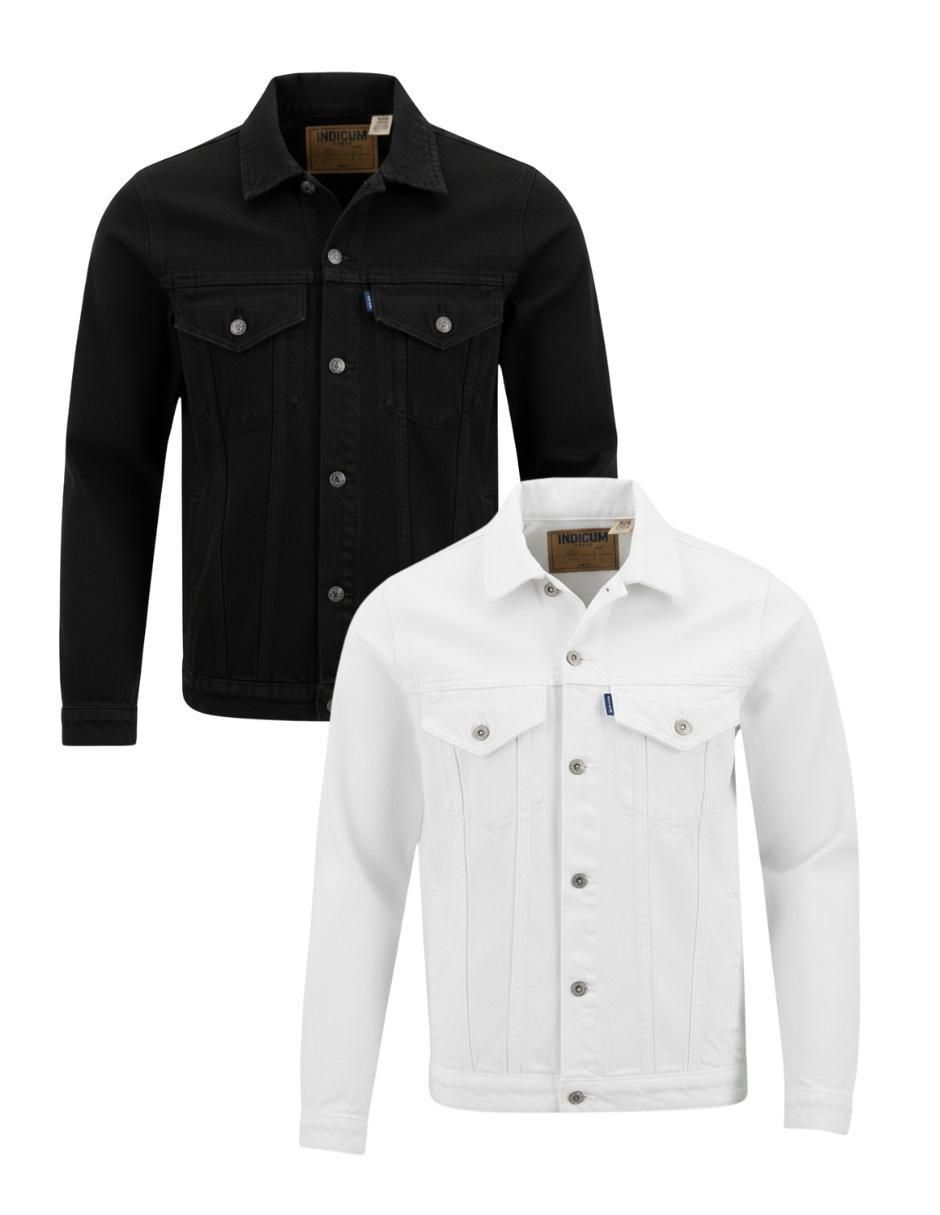 Set chamarra denim de mezclilla con bolsillos para hombre Set chamarra denim de mezclilla con bolsillos para hombre