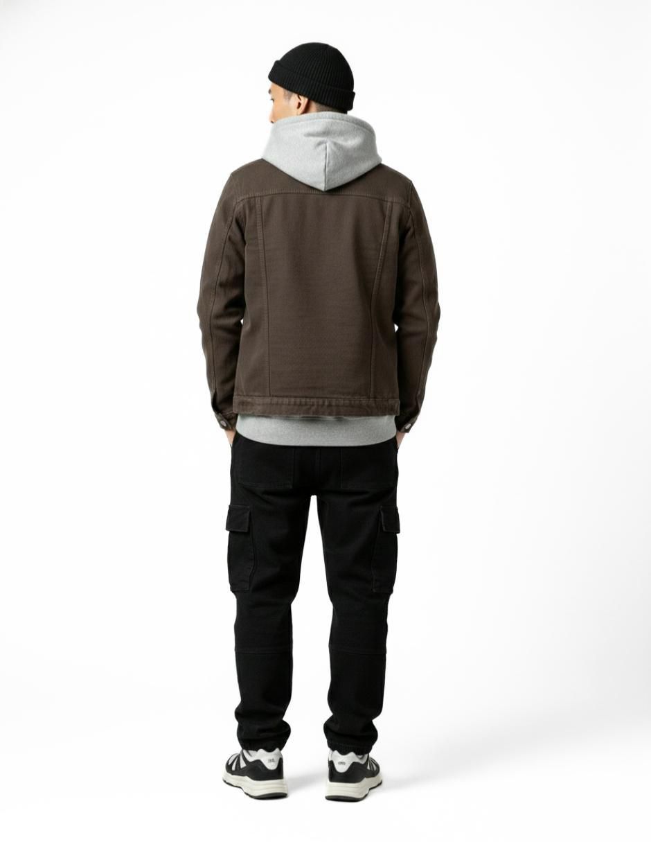 Chamarra denim de mezclilla con bolsillos para hombre 6