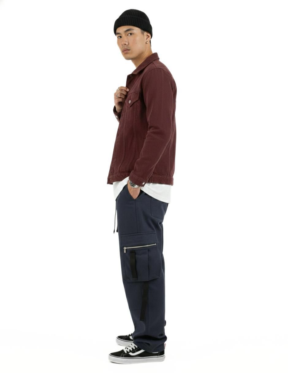 Chamarra denim de mezclilla con bolsillos para hombre 5