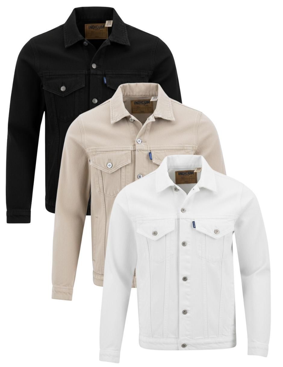 Set chamarra denim de mezclilla con bolsillos para hombre Set chamarra denim de mezclilla con bolsillos para hombre