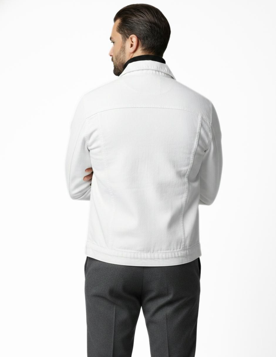 Set chamarra denim de mezclilla con bolsillos para hombre 2