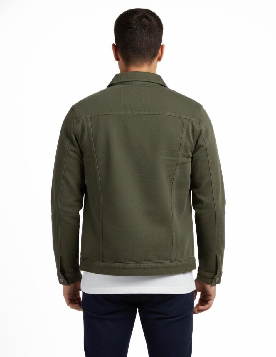 Chamarra denim de mezclilla con bolsillos para hombre 5