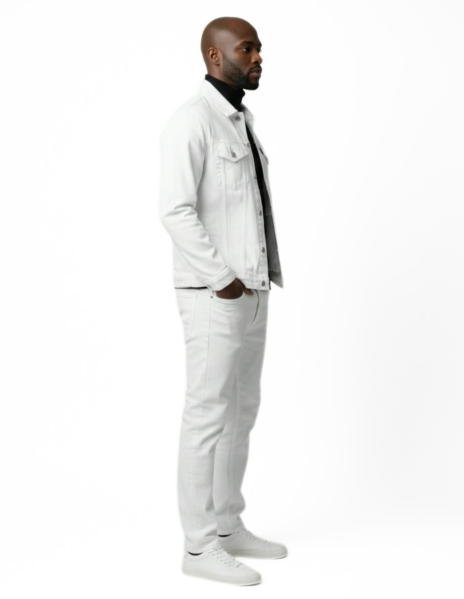 Chamarra denim de mezclilla con bolsillos para hombre 7