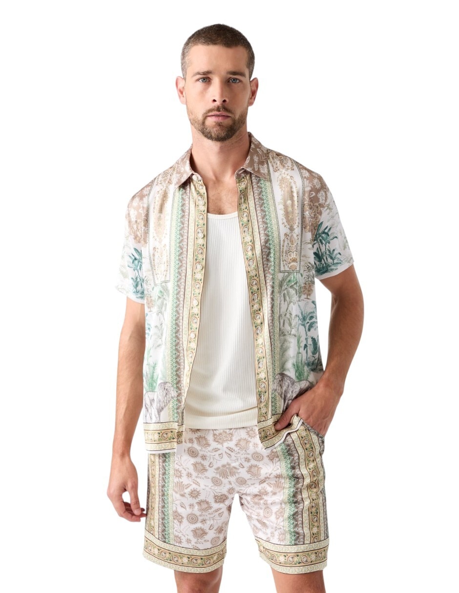 Camisa/sobrecamisa' casual 'de' (si aplica) poliéster 'manga' corta 'para hombre' Camisa/sobrecamisa' casual 'de' (si aplica) poliéster 'manga' corta 'para hombre'
