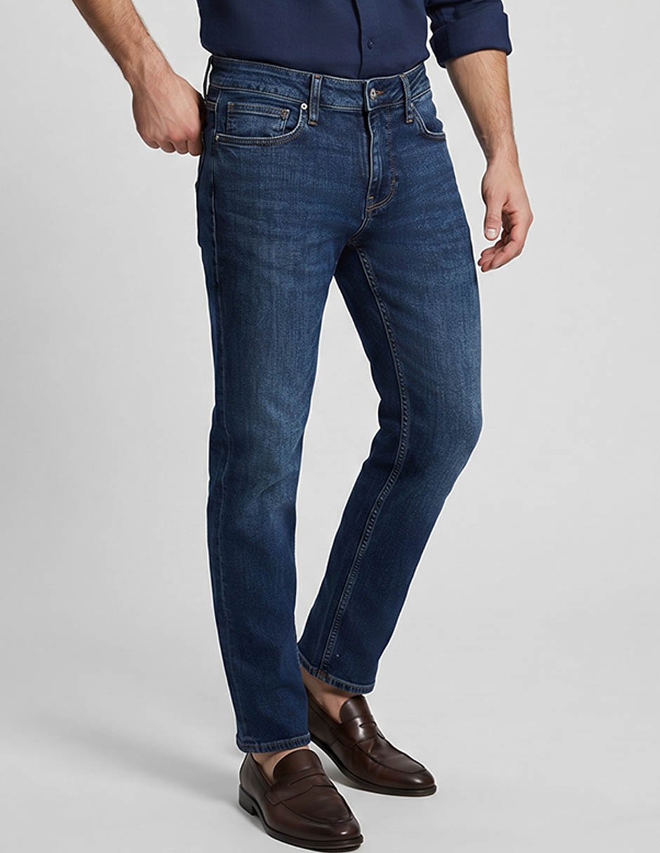 Jeans skinny deslavado para hombre