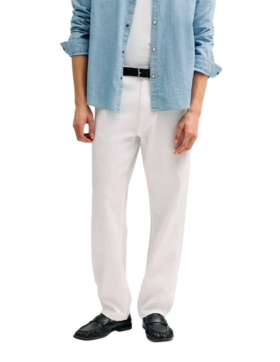 Jeans regular lavado claro para hombre