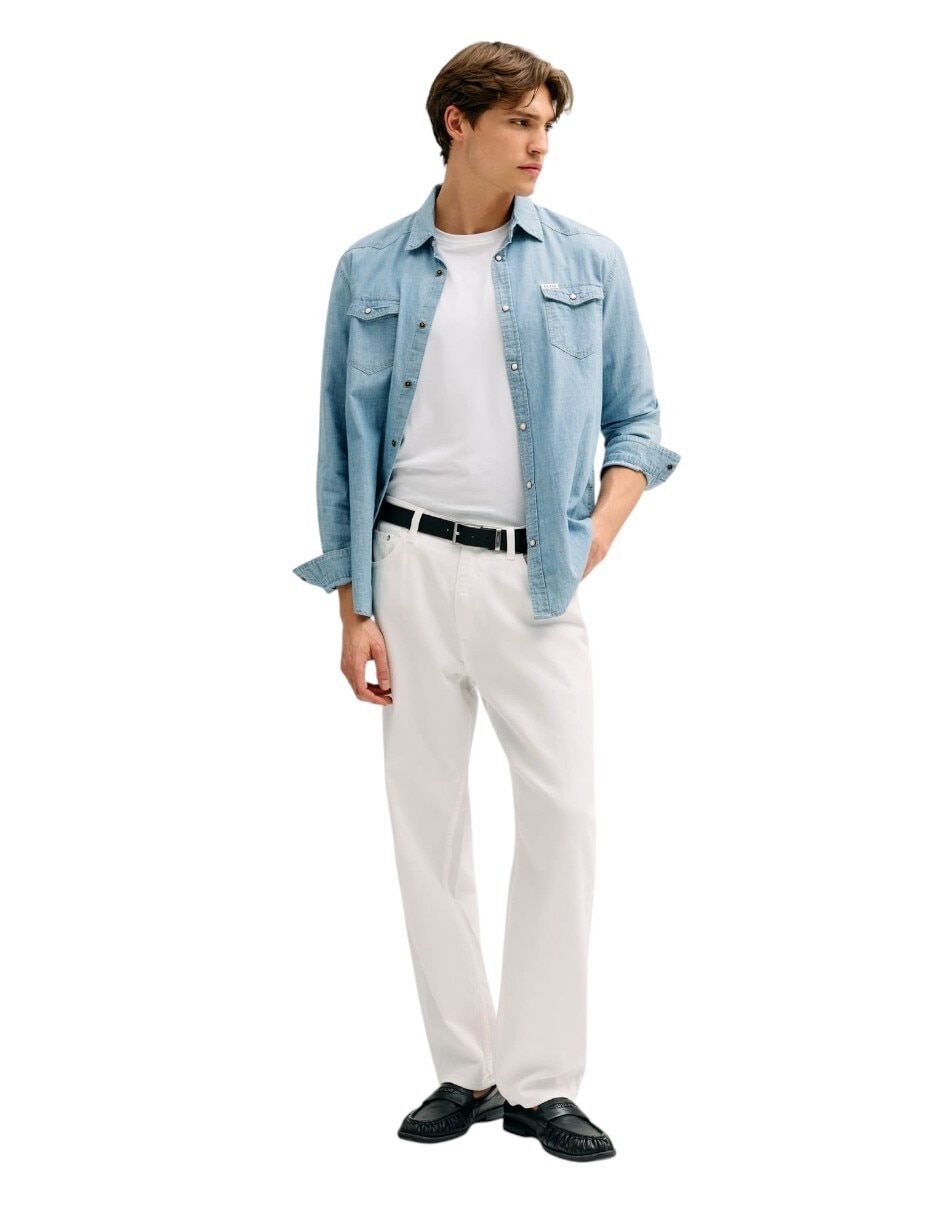 Jeans regular Guess lavado claro para hombre