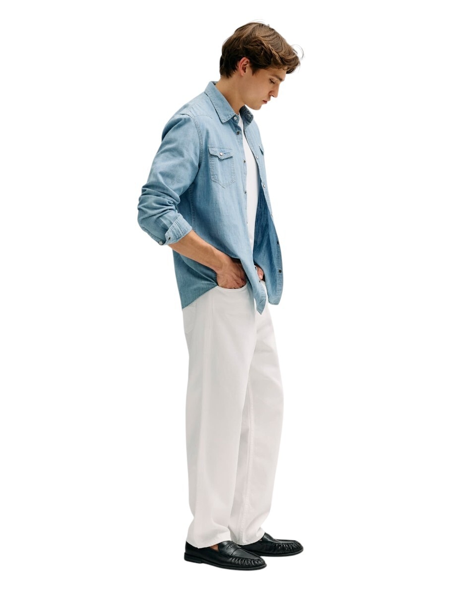Jeans regular Guess lavado claro para hombre