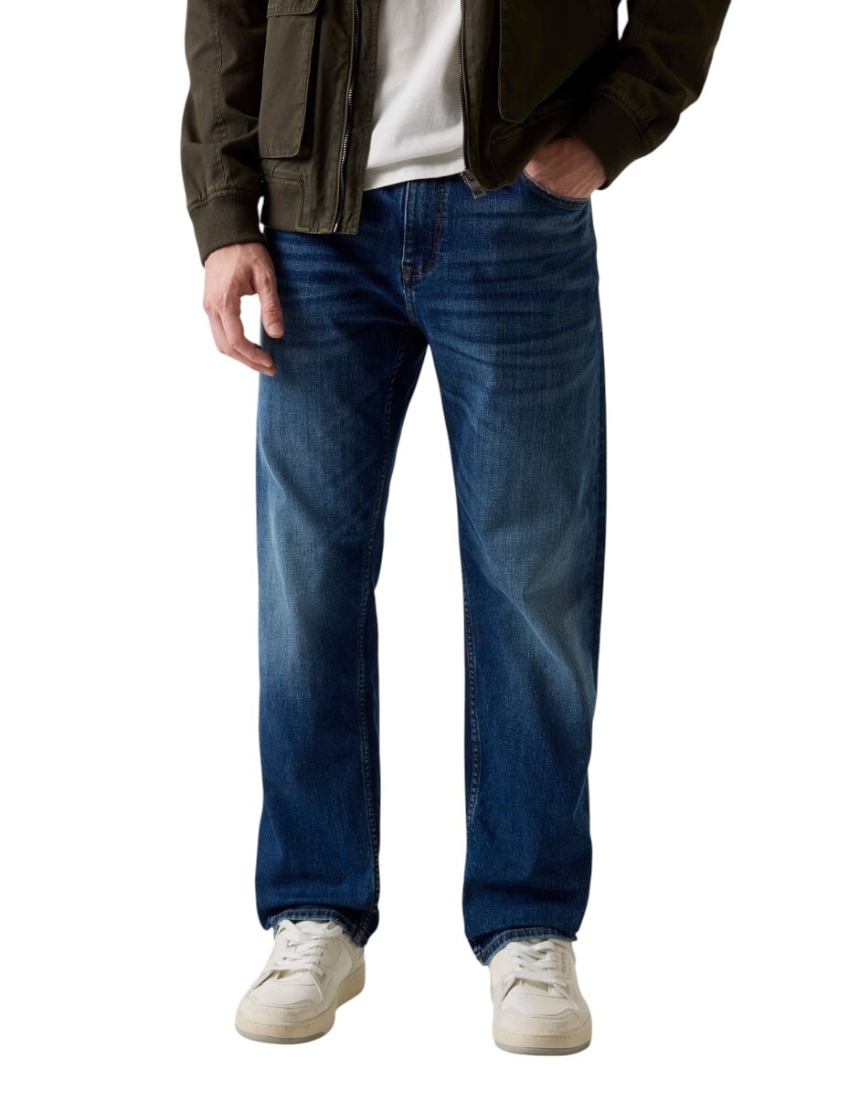 Jeans relaxed lavado obscuro para hombre Jeans relaxed lavado obscuro para hombre