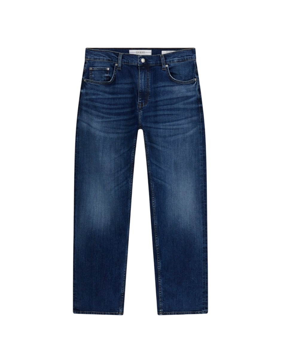 Jeans relaxed lavado obscuro para hombre 5