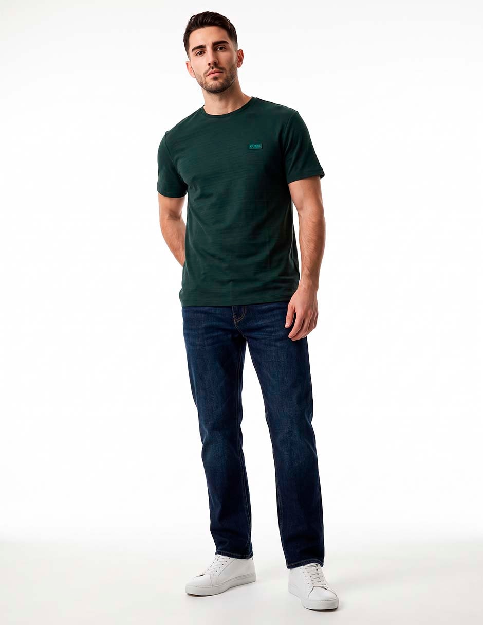 Playera textured jersey cuello redondo para hombre