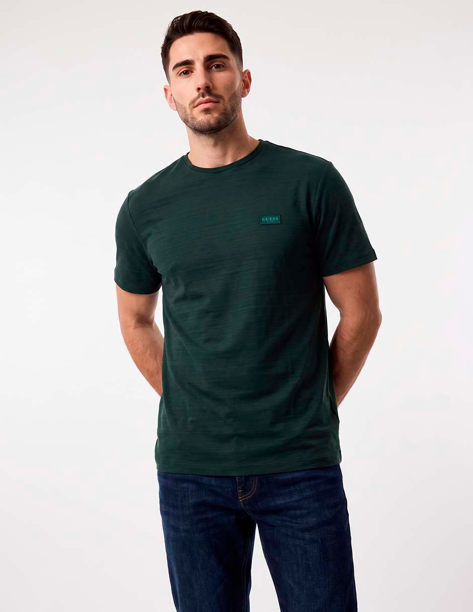 Playera textured jersey cuello redondo para hombre 4