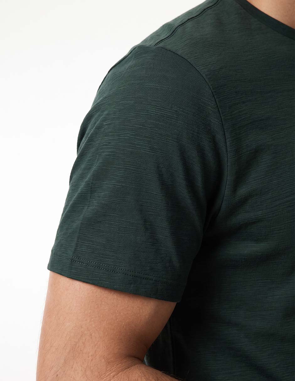 Playera textured jersey cuello redondo para hombre 3