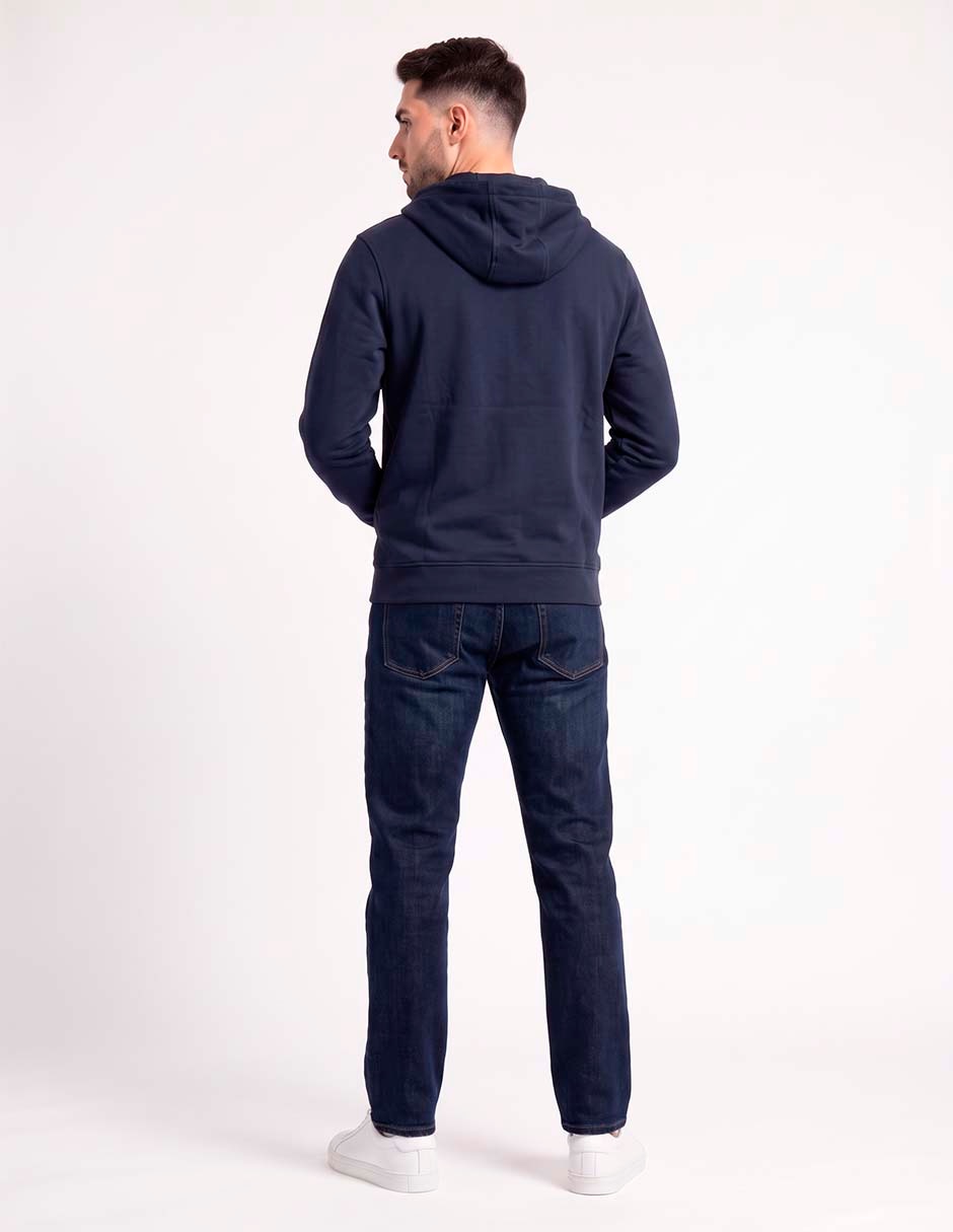 Chamarra casual capucha y bolsa para hombre 4