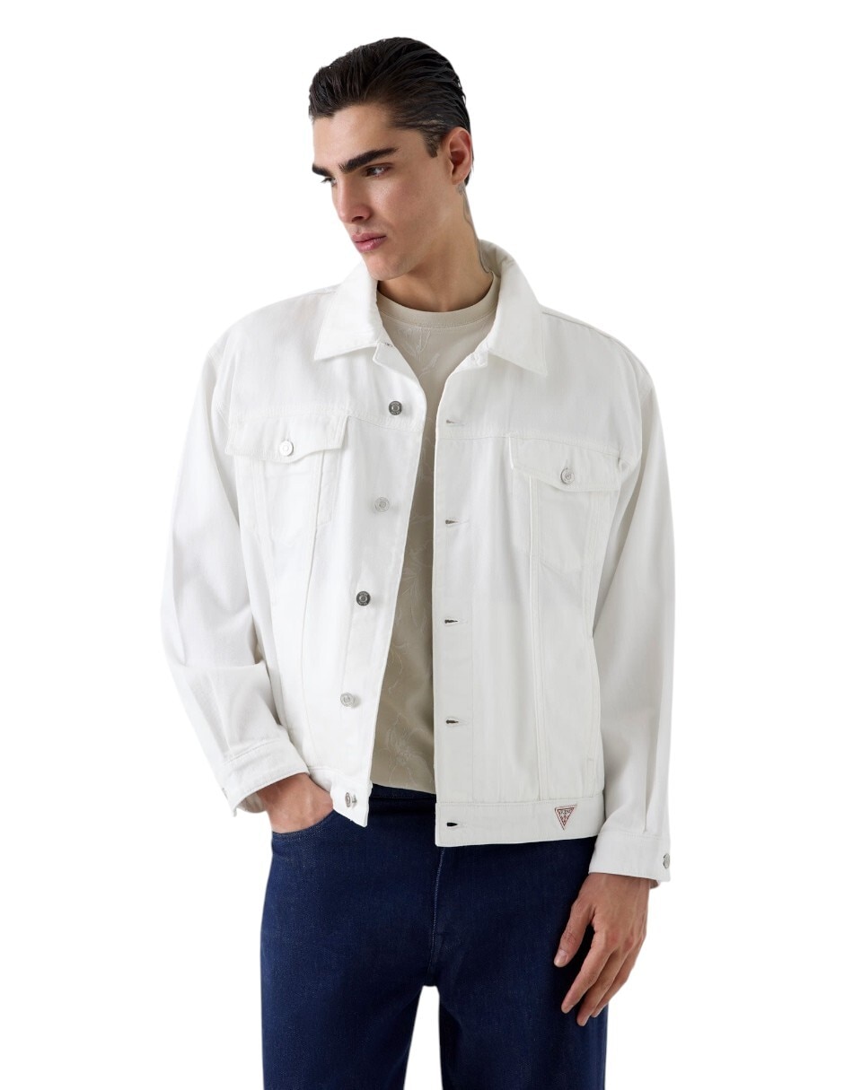 Chamarra denim con bolsillos para hombre Chamarra denim con bolsillos para hombre