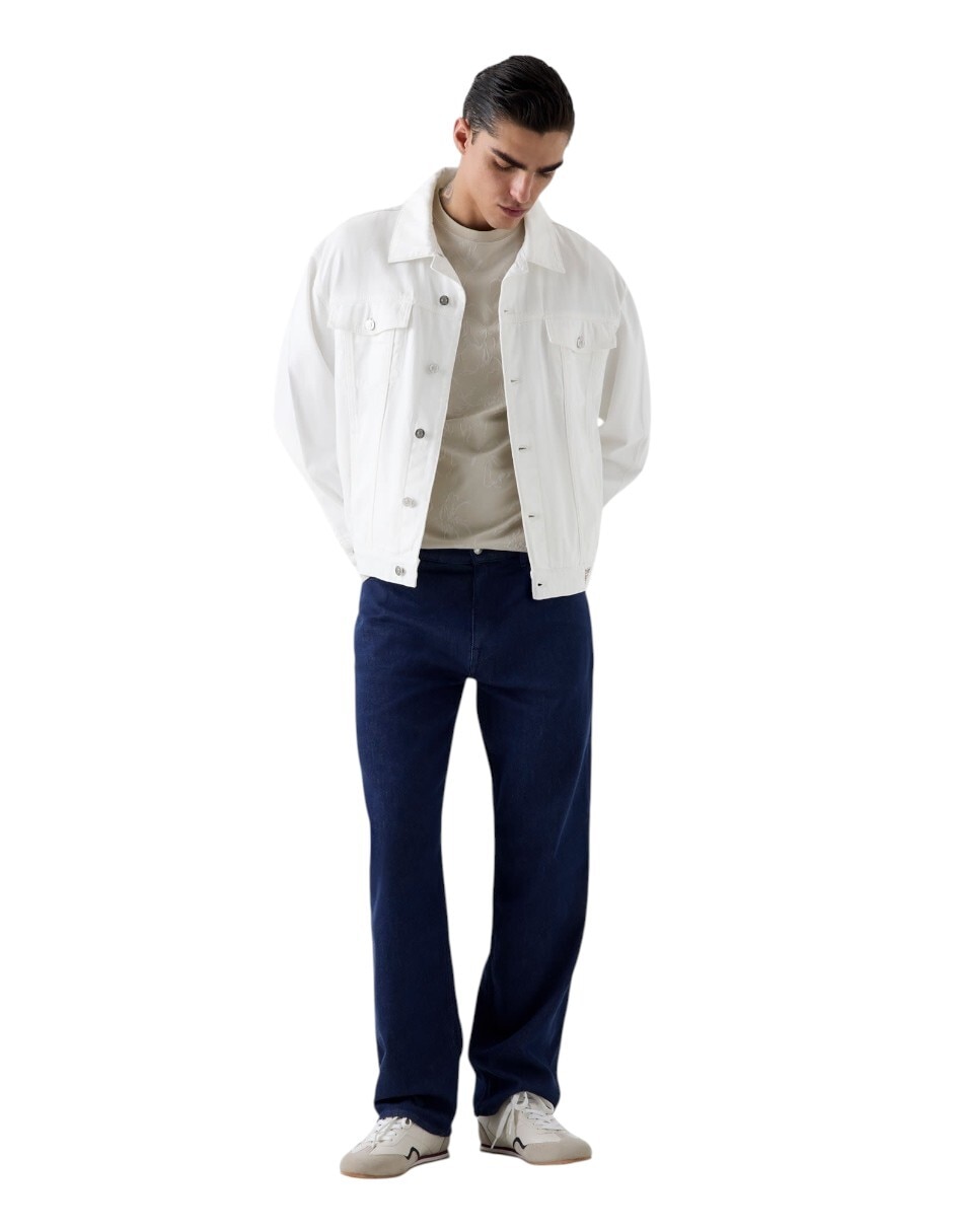 Chamarra denim con bolsillos para hombre 2