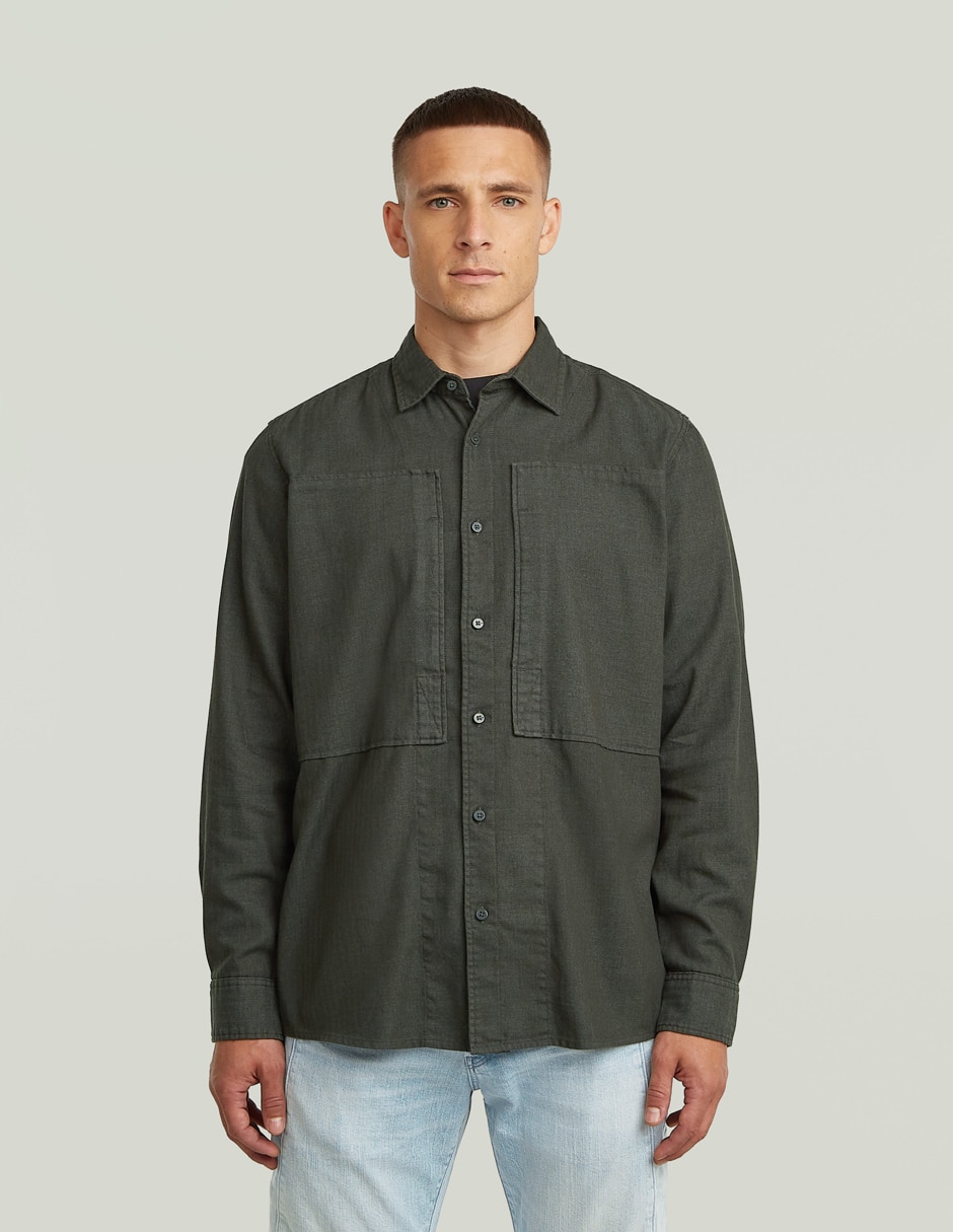 Camisa casual g-star manga larga para hombre