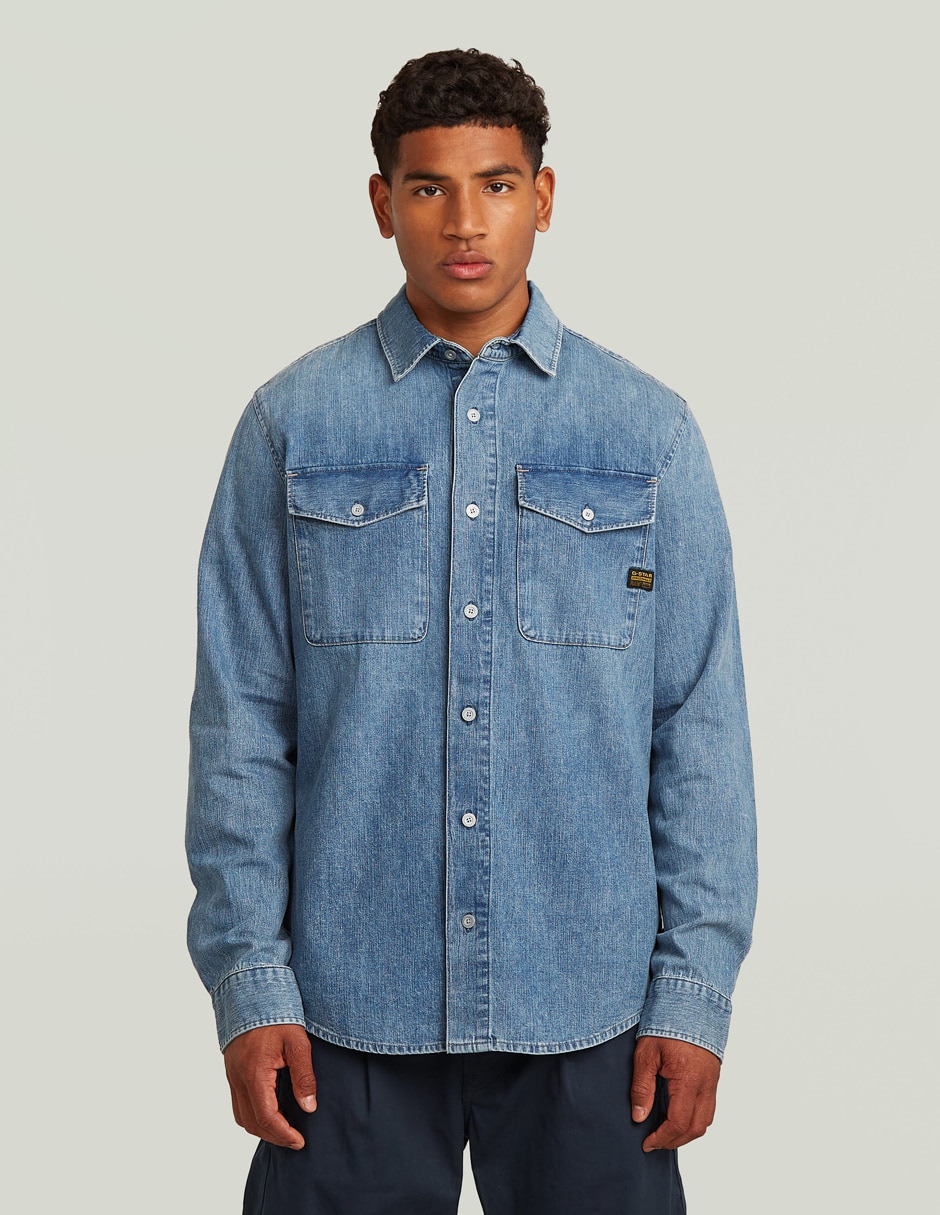 Camisa casual de algodón manga larga para hombre