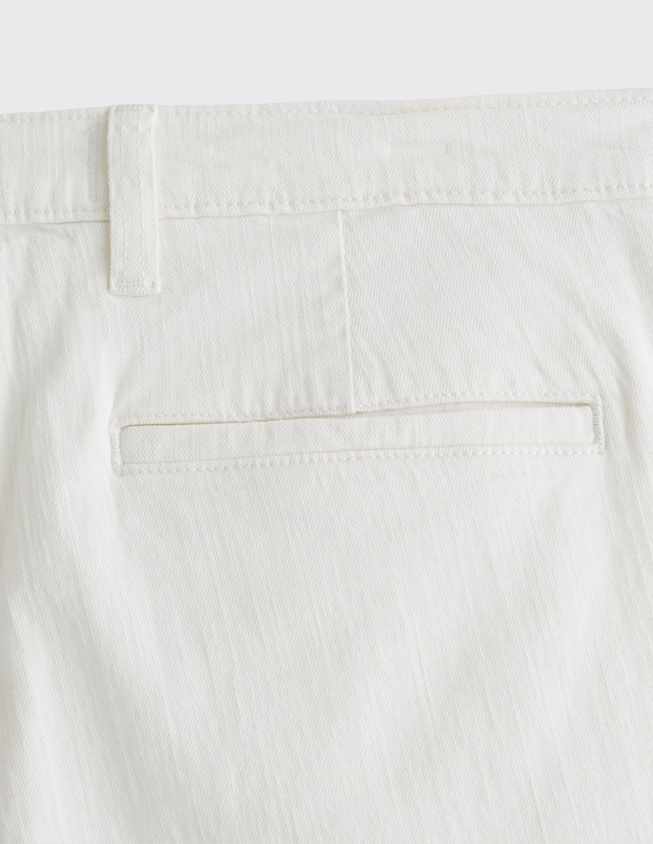 "pantalón" casual regular regular "de" algodón y lino "para hombre" 2
