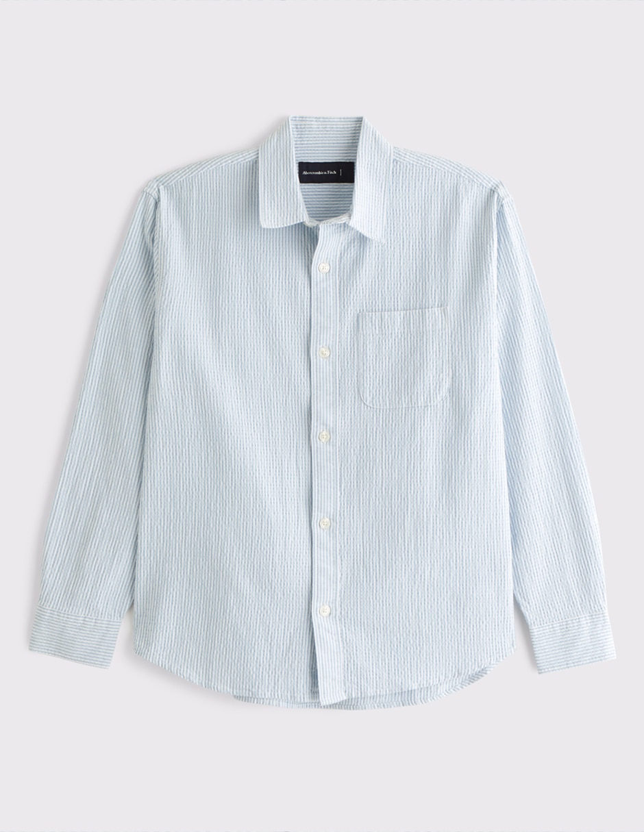 Camisa casual de algodón manga larga para hombre