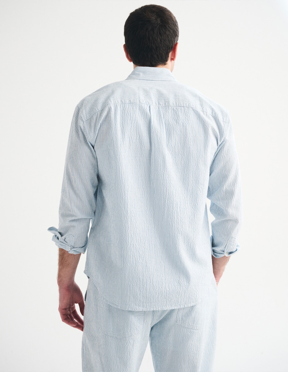 Camisa casual de algodón manga larga para hombre 3