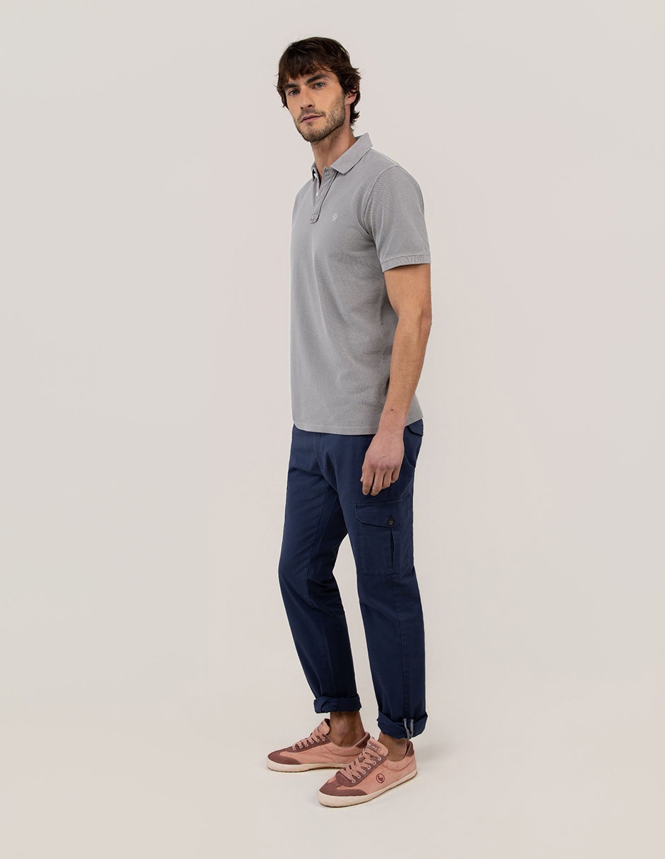 Pantalón casual cargo slim el ganso de algodón y elastano para hombre