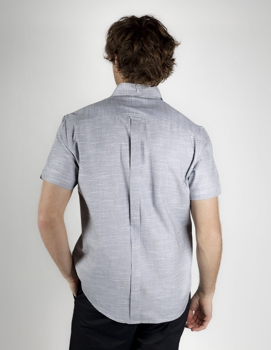 Camisa business casual manga corta para hombre 2