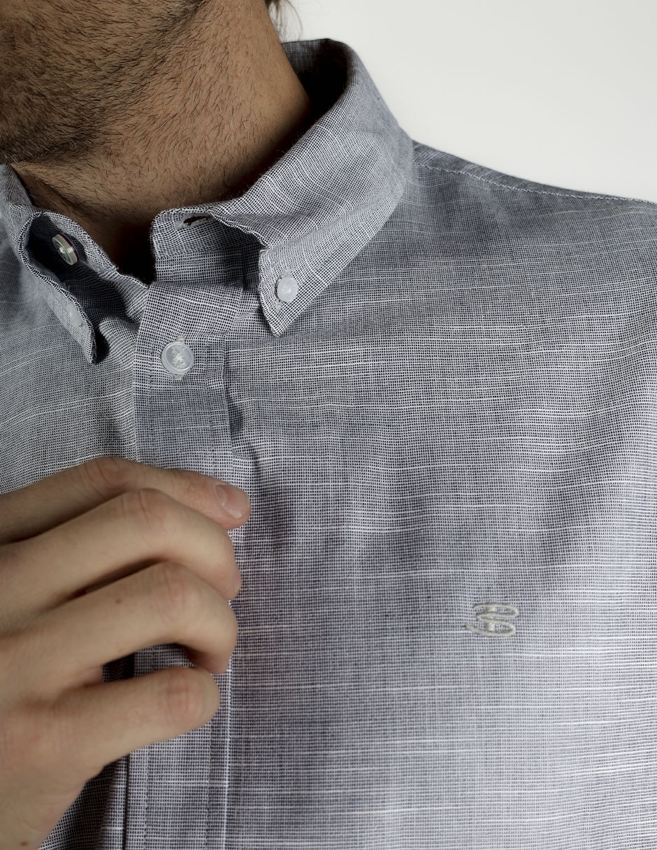 Camisa business casual manga corta para hombre 3